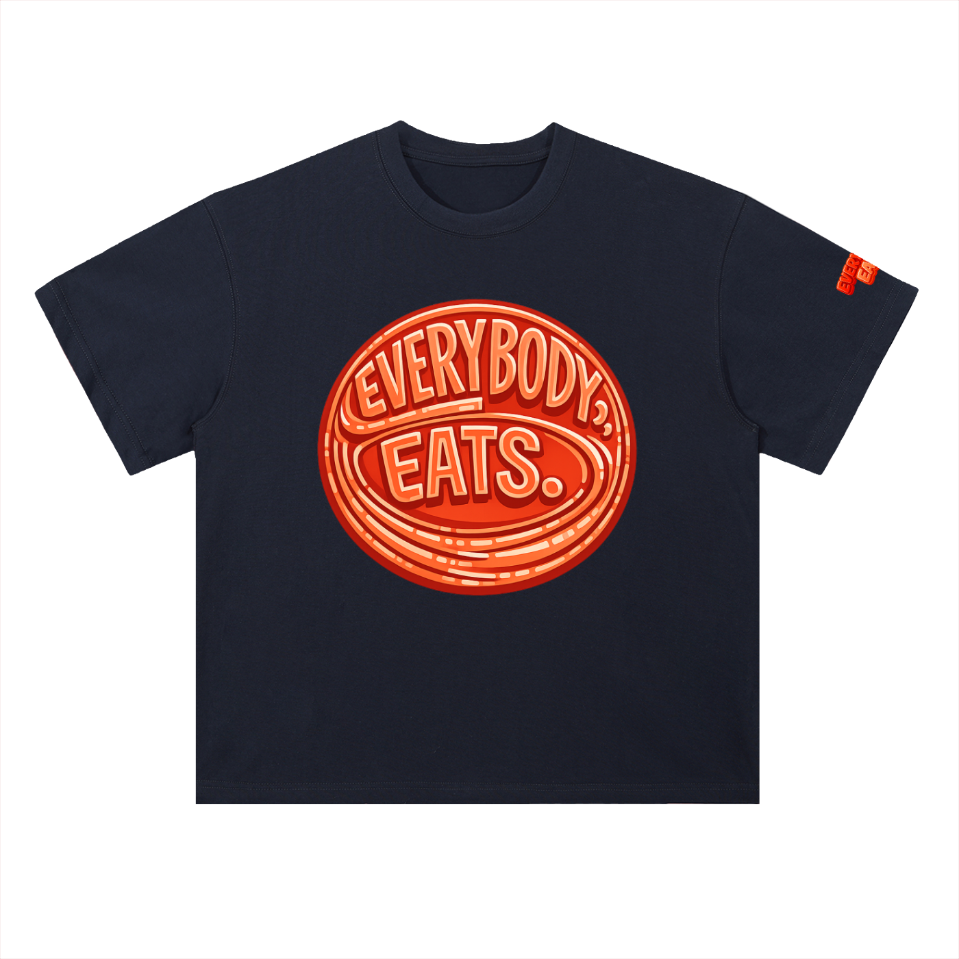 EVERYBODY EATS: AT SUNDOWN - Heavyweight Drop Shoulder Cotton T-Shirt