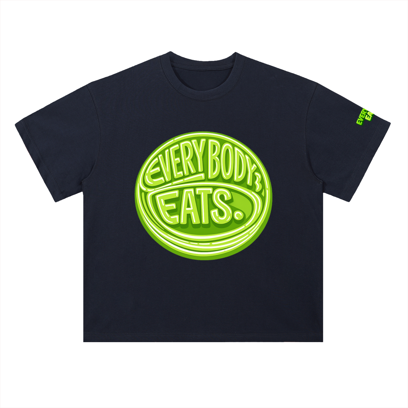 EVERYBODY EATS: GREEN APPLES - Heavyweight Drop Shoulder Cotton T-Shirt