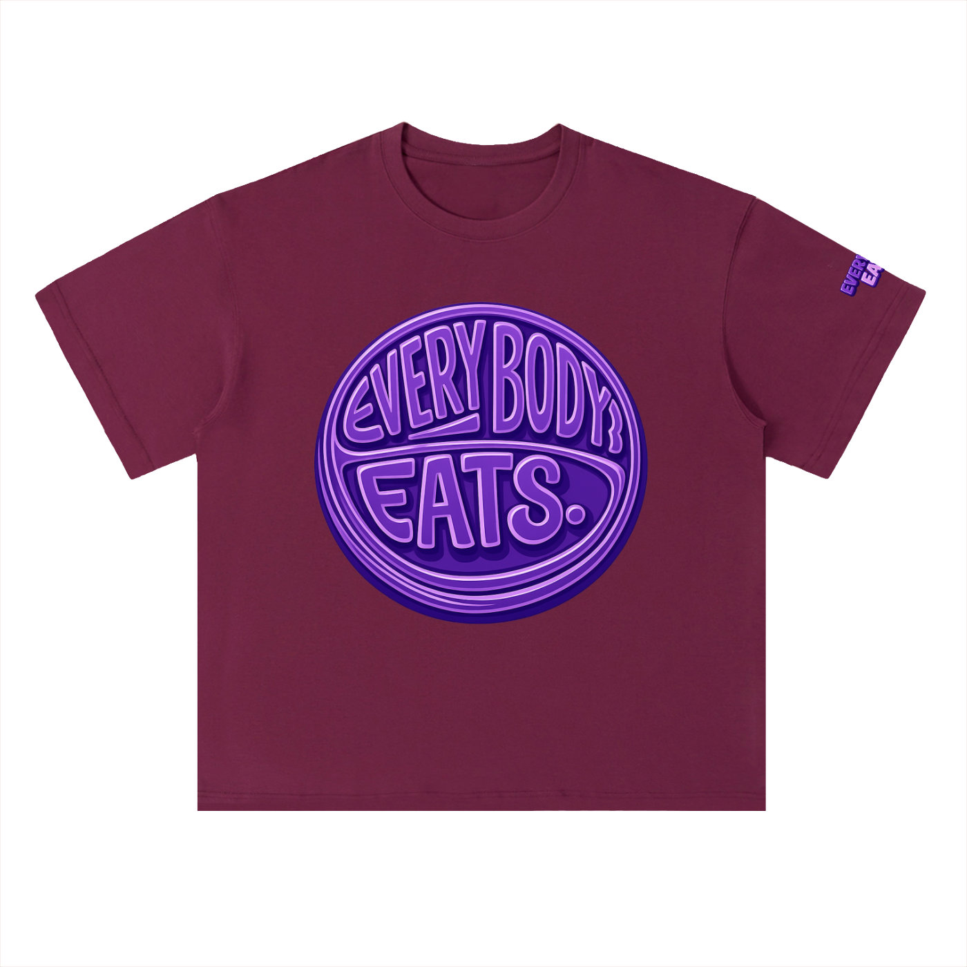EVERYBODY EATS: GRAPES - Heavyweight Drop Shoulder Cotton T-Shirt