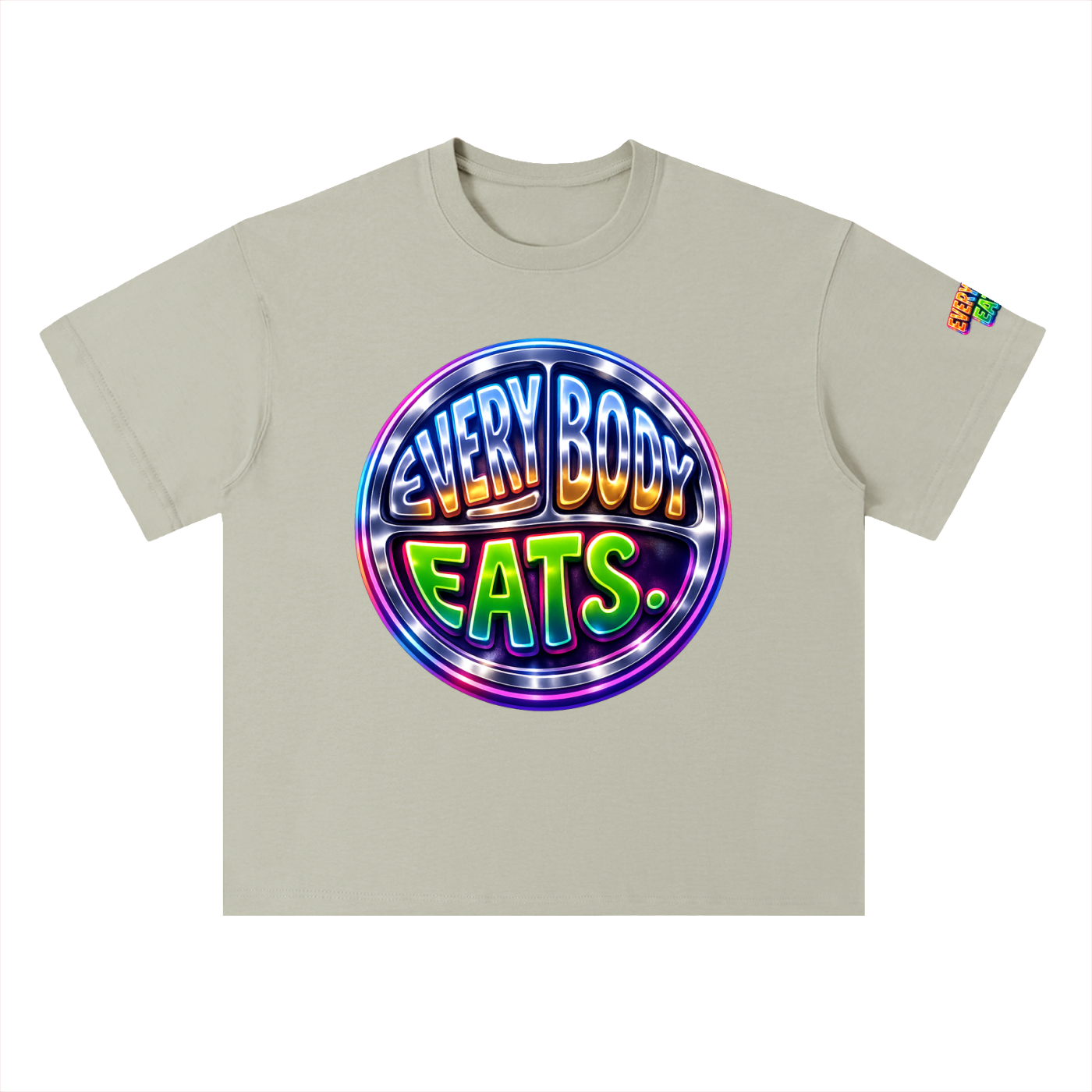 EVERYBODY EATS: AT MIDNIGHT - Heavyweight Drop Shoulder Cotton T-Shirt
