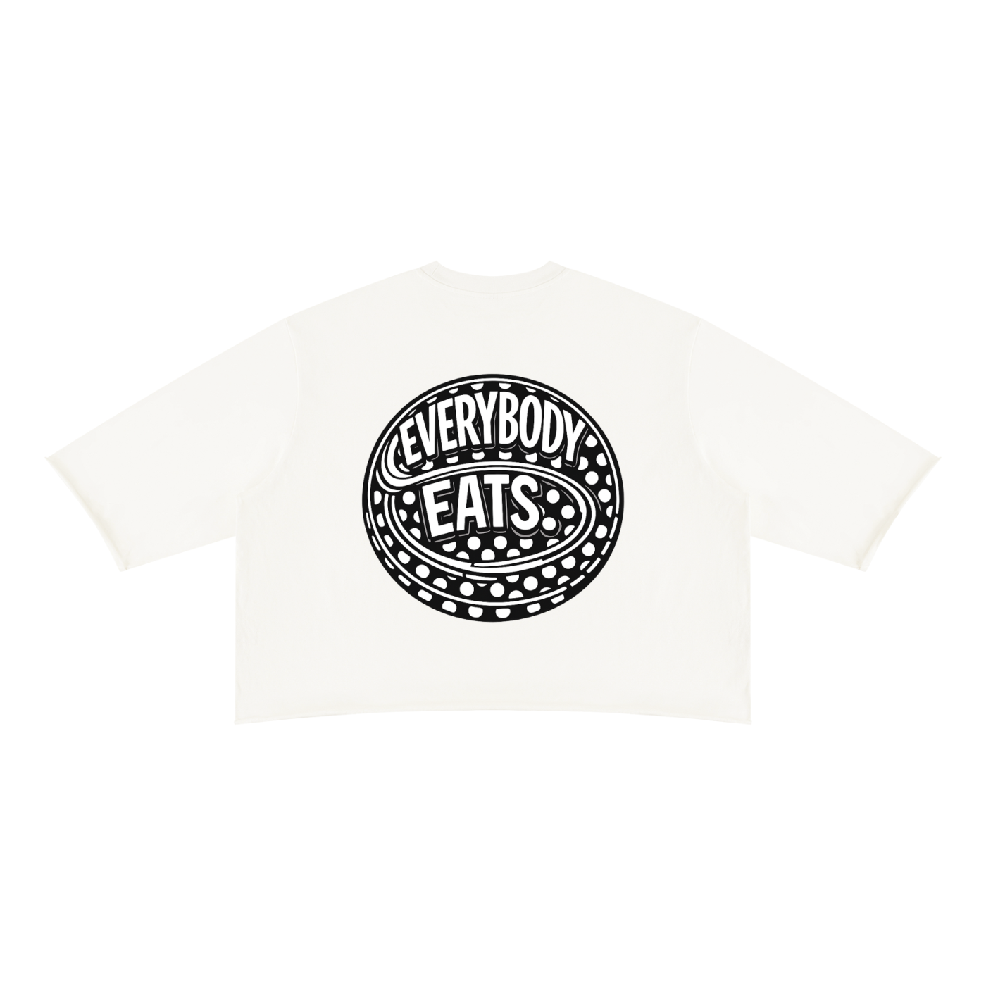 EVERYBODY EATS: POLKA DOTS - Unisex Mineral Wash Raw Hem Boxy T-Shirt
