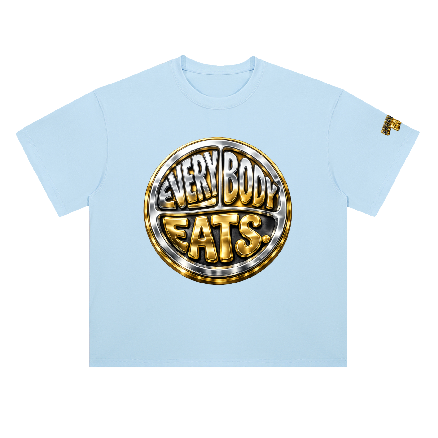 EVERYBODY EATS: CHROME - Heavyweight Drop Shoulder Cotton T-Shirt