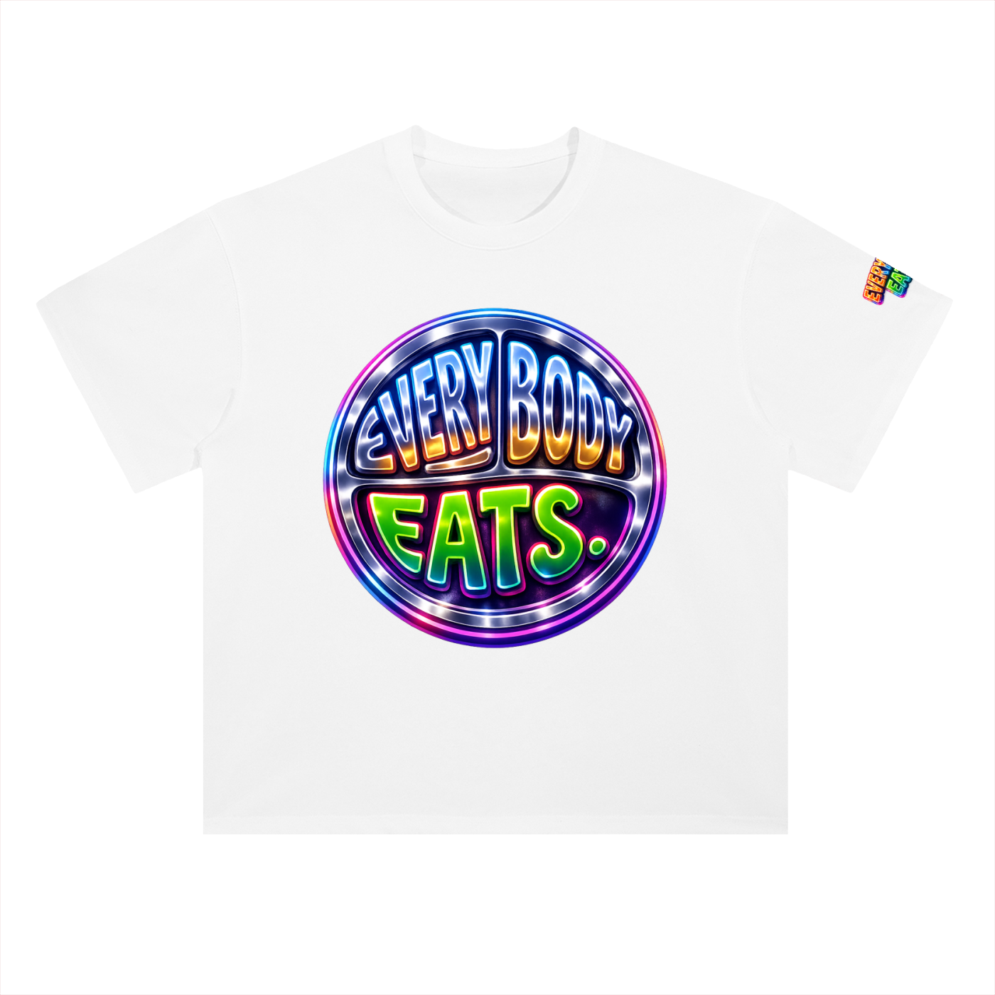 EVERYBODY EATS: AT MIDNIGHT - Heavyweight Drop Shoulder Cotton T-Shirt