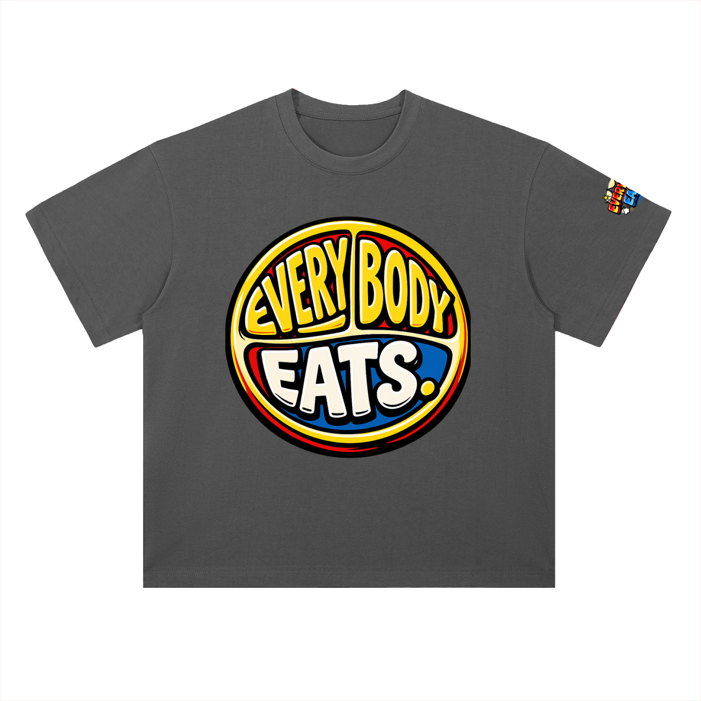 EVERYBODY EATS: COMIC STRIPS - Heavyweight Drop Shoulder Cotton T-Shirt