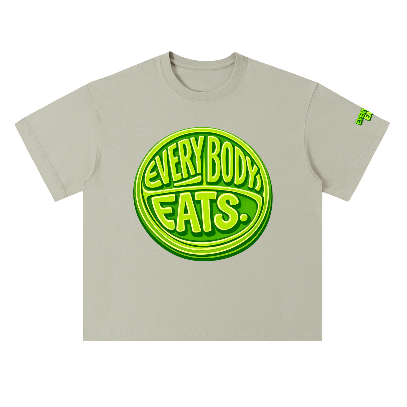 EVERYBODY EATS: LIME - Heavyweight Drop Shoulder Cotton T-Shirt