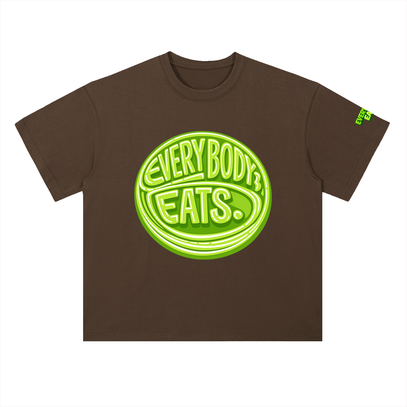 EVERYBODY EATS: GREEN APPLES - Heavyweight Drop Shoulder Cotton T-Shirt