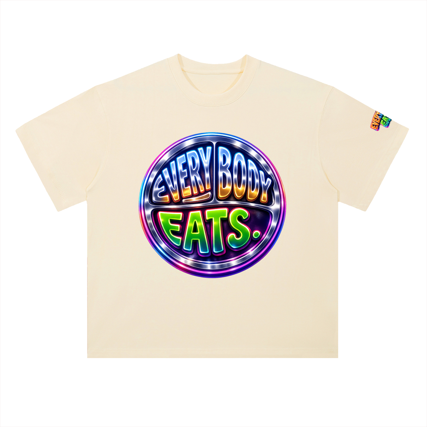 EVERYBODY EATS: AT MIDNIGHT - Heavyweight Drop Shoulder Cotton T-Shirt