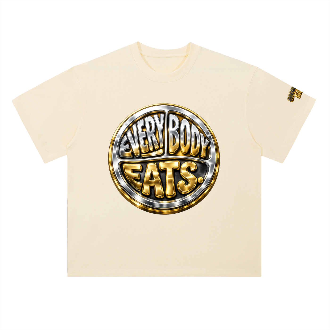 EVERYBODY EATS: CHROME - Heavyweight Drop Shoulder Cotton T-Shirt