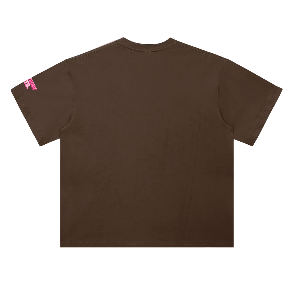 EVERYBODY EATS: BUBBLEGUM - Heavyweight Drop Shoulder Cotton T-Shirt