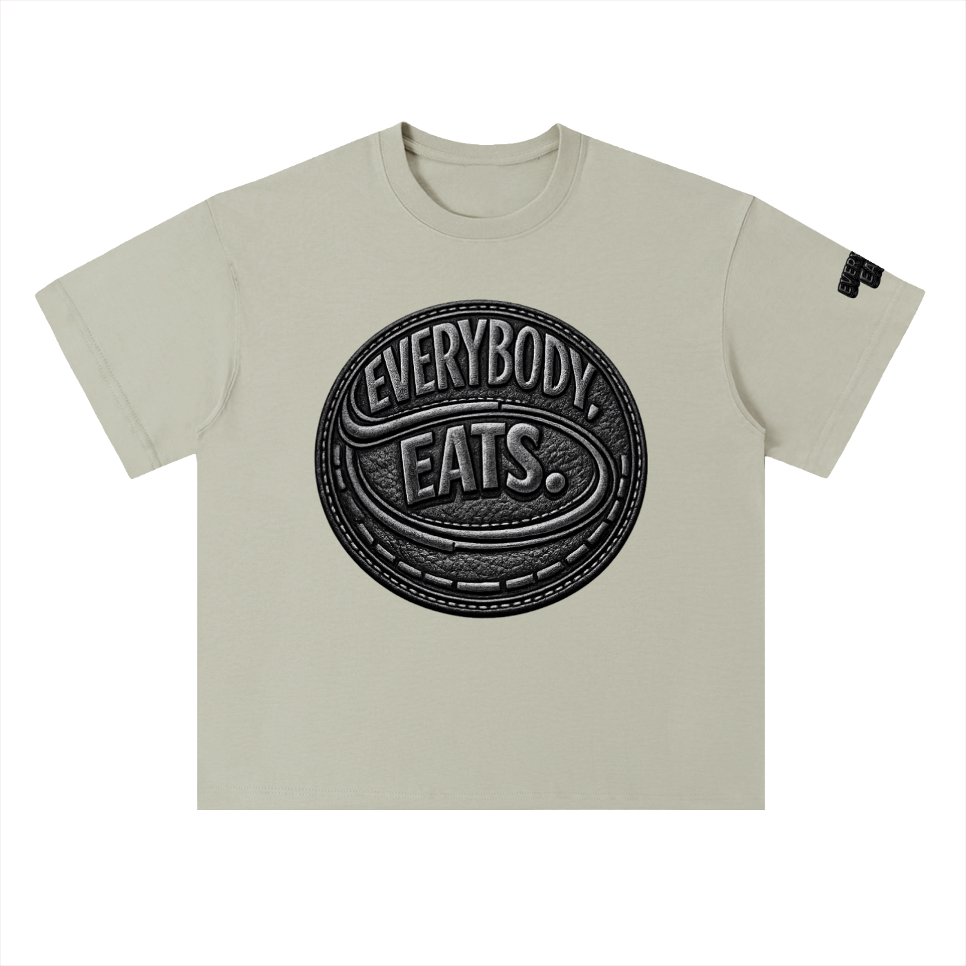 EVERYBODY EATS: LEATHER - Heavyweight Drop Shoulder Cotton T-Shirt