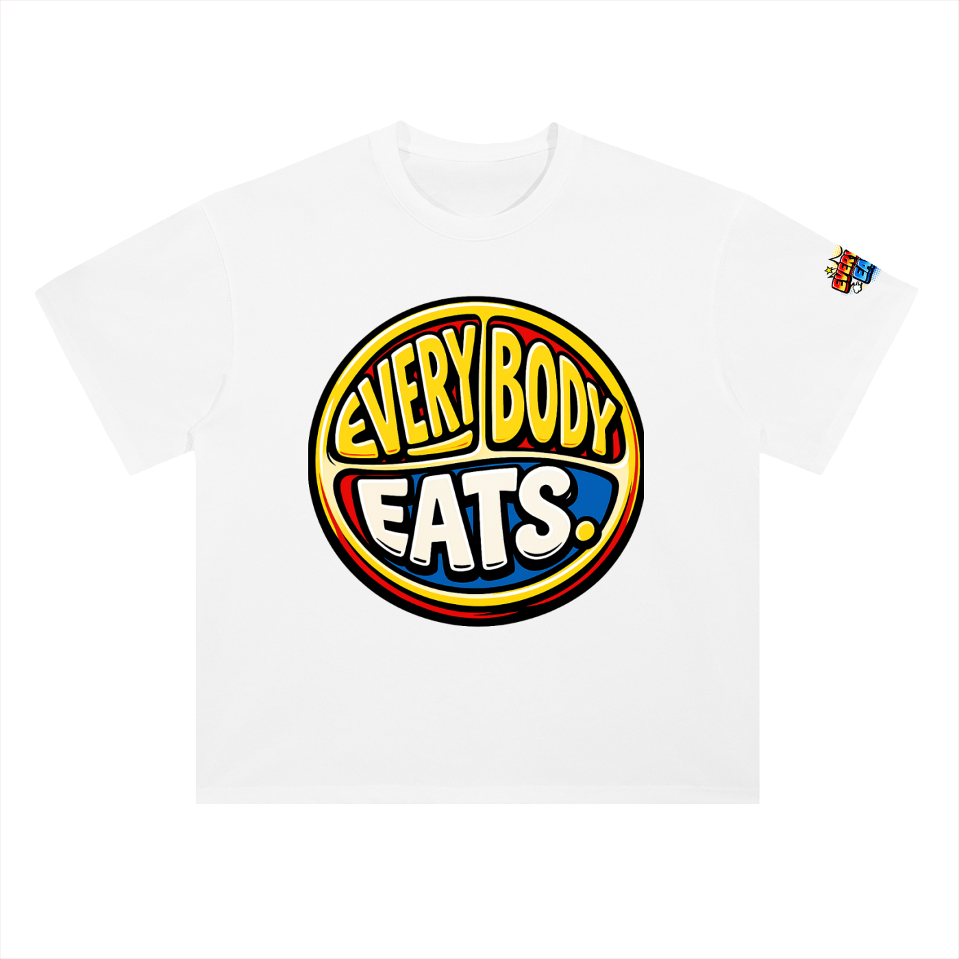 EVERYBODY EATS: COMIC STRIPS - Heavyweight Drop Shoulder Cotton T-Shirt