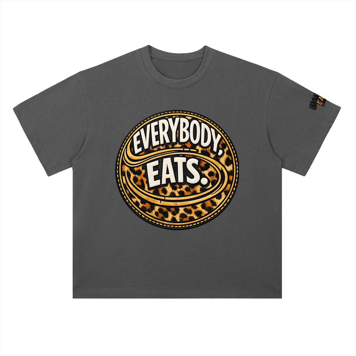 EVERYBODY EATS: CHEETAH - Heavyweight Drop Shoulder Cotton T-Shirt