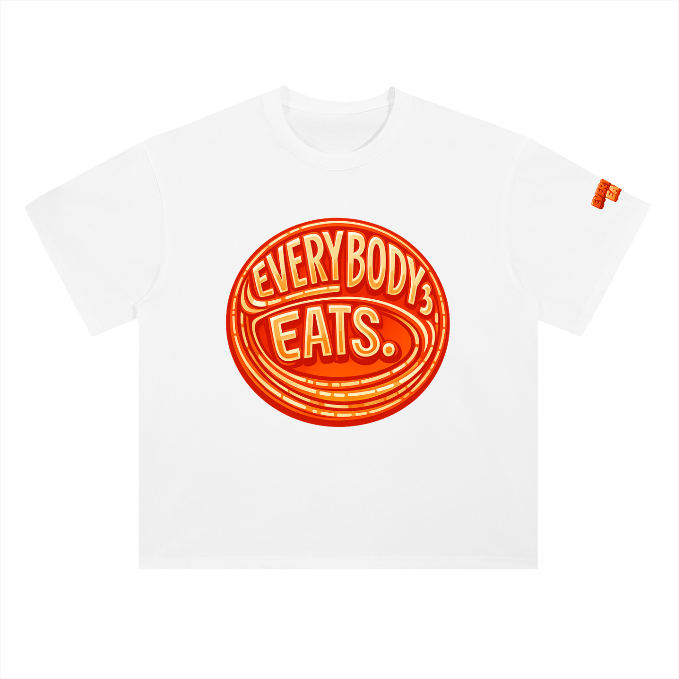 EVERYBODY EATS: ORANGE JUBILEE - Heavyweight Drop Shoulder Cotton T-Shirt