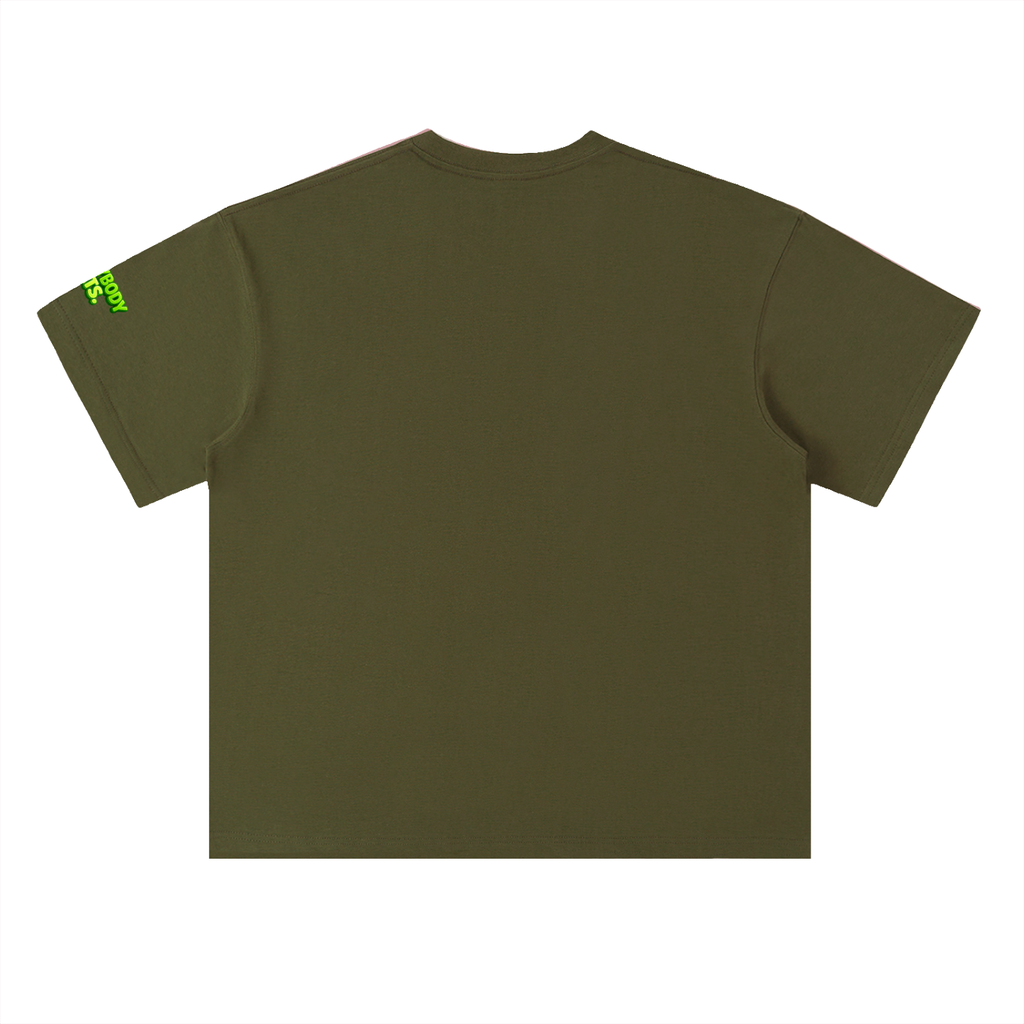 EVERYBODY EATS: GREEN APPLES - Heavyweight Drop Shoulder Cotton T-Shirt