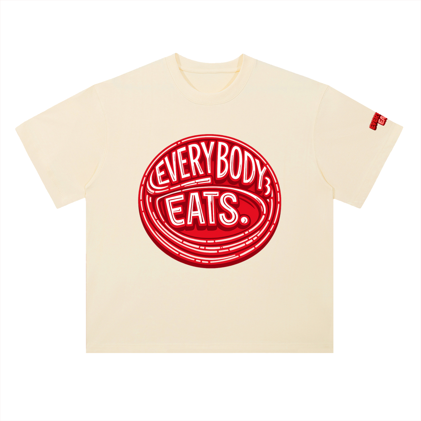 EVERYBODY EATS: MARACHINO - Heavyweight Drop Shoulder Cotton T-Shirt