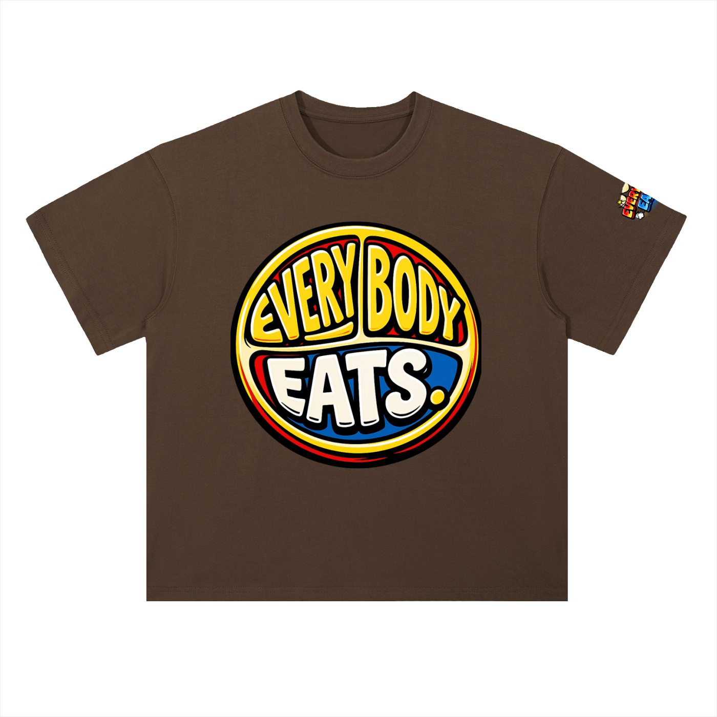 EVERYBODY EATS: COMIC STRIPS - Heavyweight Drop Shoulder Cotton T-Shirt
