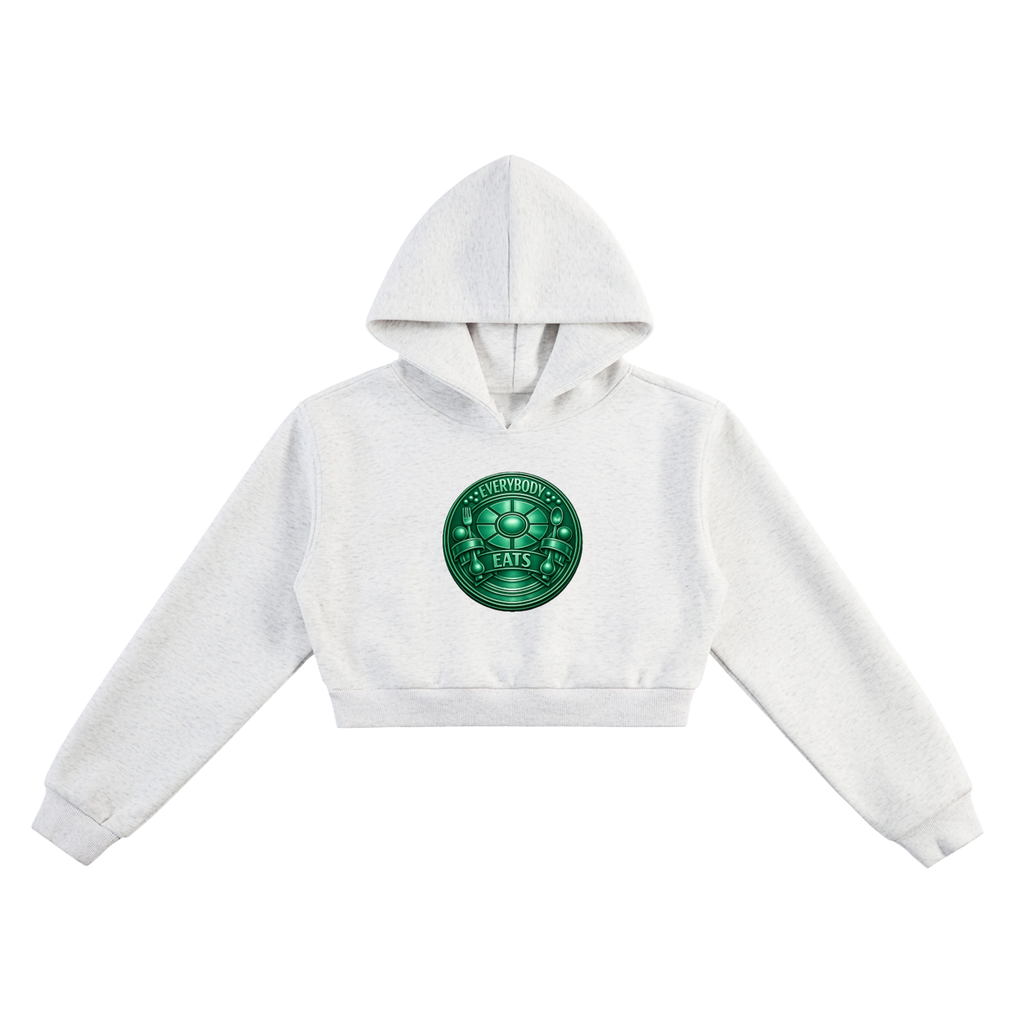 EVERYBODY EATS: TABLE MANNERS | VIRIDIAN - Essential Cropped Hoodie