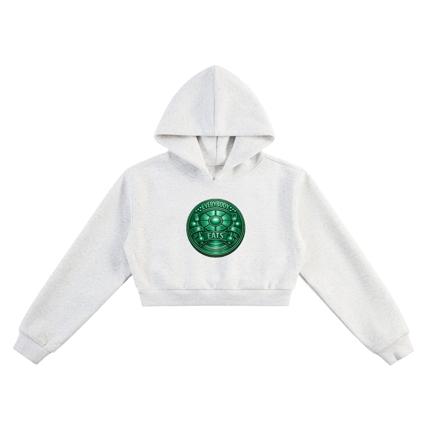 EVERYBODY EATS: TABLE MANNERS | VIRIDIAN - Essential Cropped Hoodie
