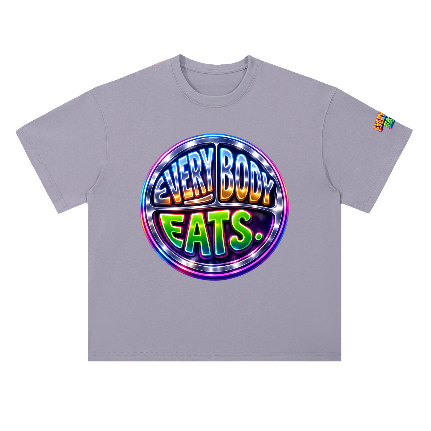 EVERYBODY EATS: AT MIDNIGHT - Heavyweight Drop Shoulder Cotton T-Shirt