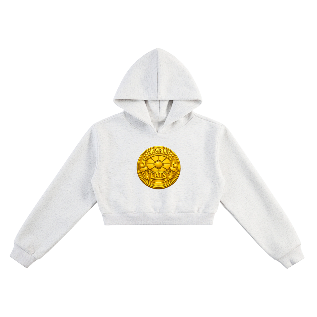 EVERYBODY EATS: TABLE MANNERS | QUERCITRON - Essential Cropped Hoodie