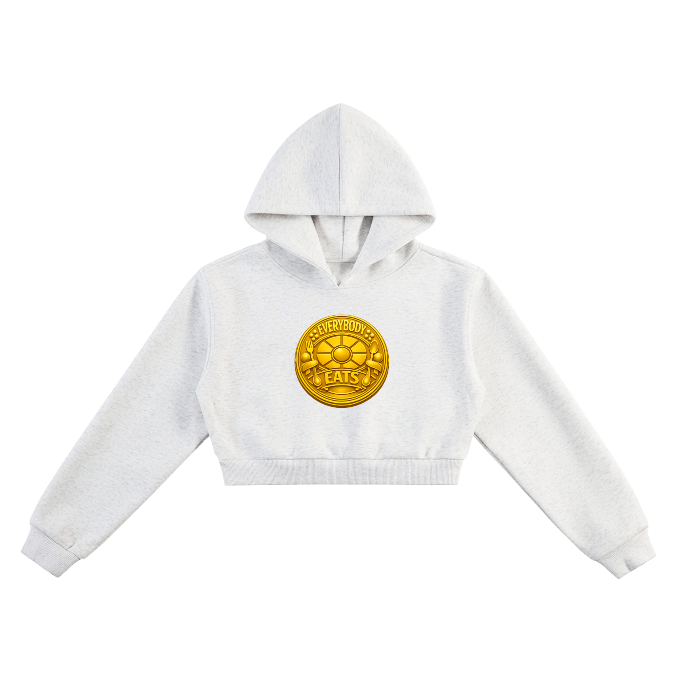 EVERYBODY EATS: TABLE MANNERS | QUERCITRON - Essential Cropped Hoodie