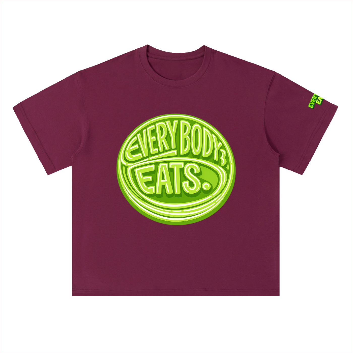 EVERYBODY EATS: GREEN APPLES - Heavyweight Drop Shoulder Cotton T-Shirt
