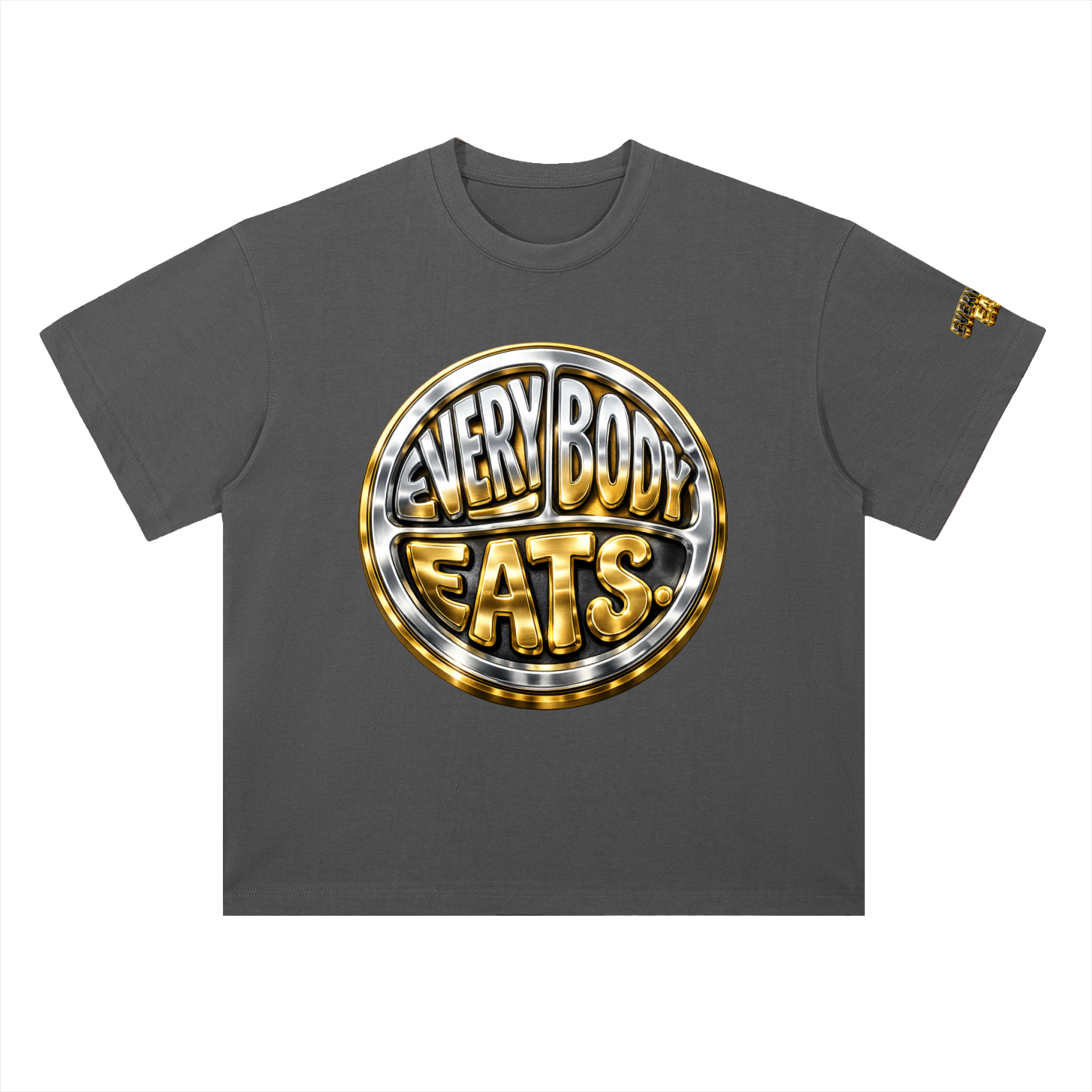 EVERYBODY EATS: CHROME - Heavyweight Drop Shoulder Cotton T-Shirt
