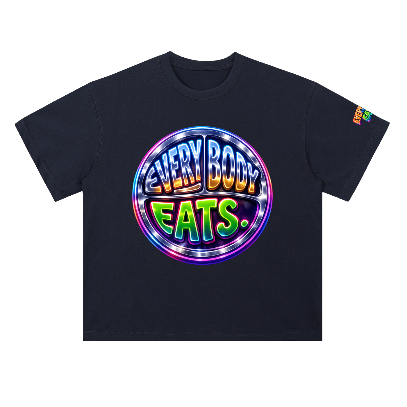 EVERYBODY EATS: AT MIDNIGHT - Heavyweight Drop Shoulder Cotton T-Shirt