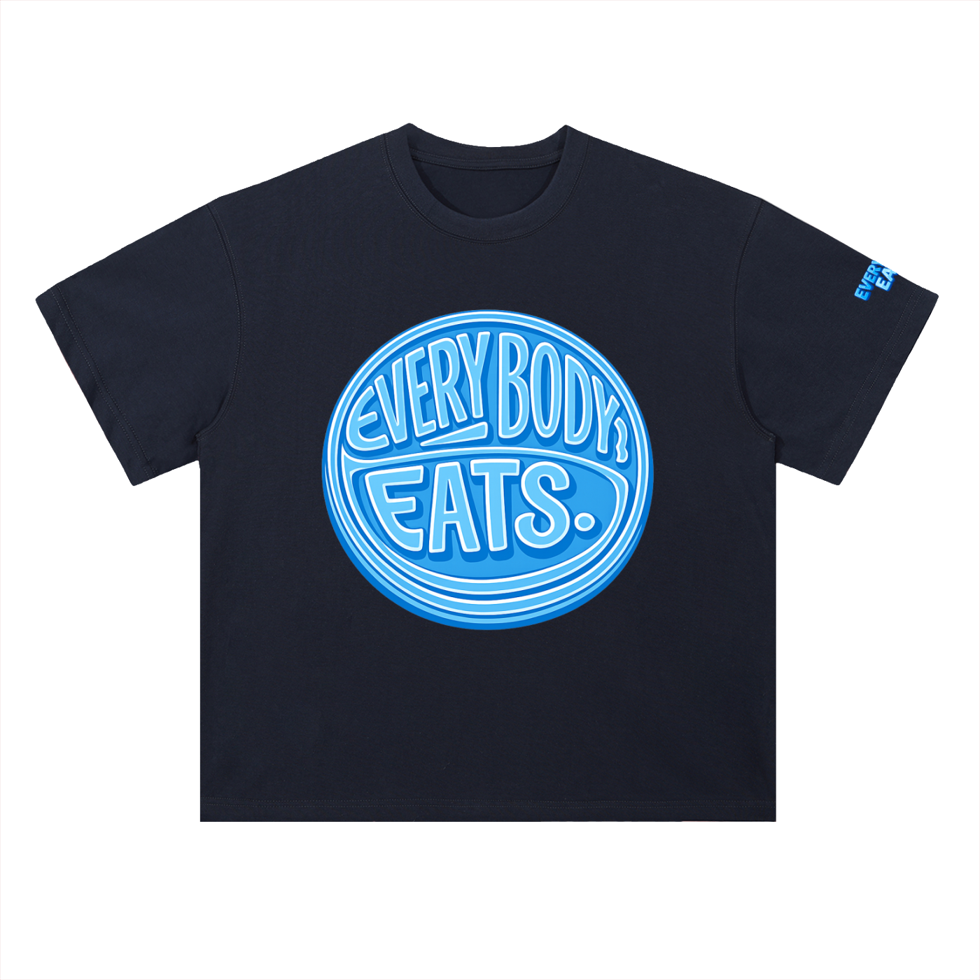 EVERYBODY EATS: BLUE SKY - Heavyweight Drop Shoulder Cotton T-Shirt