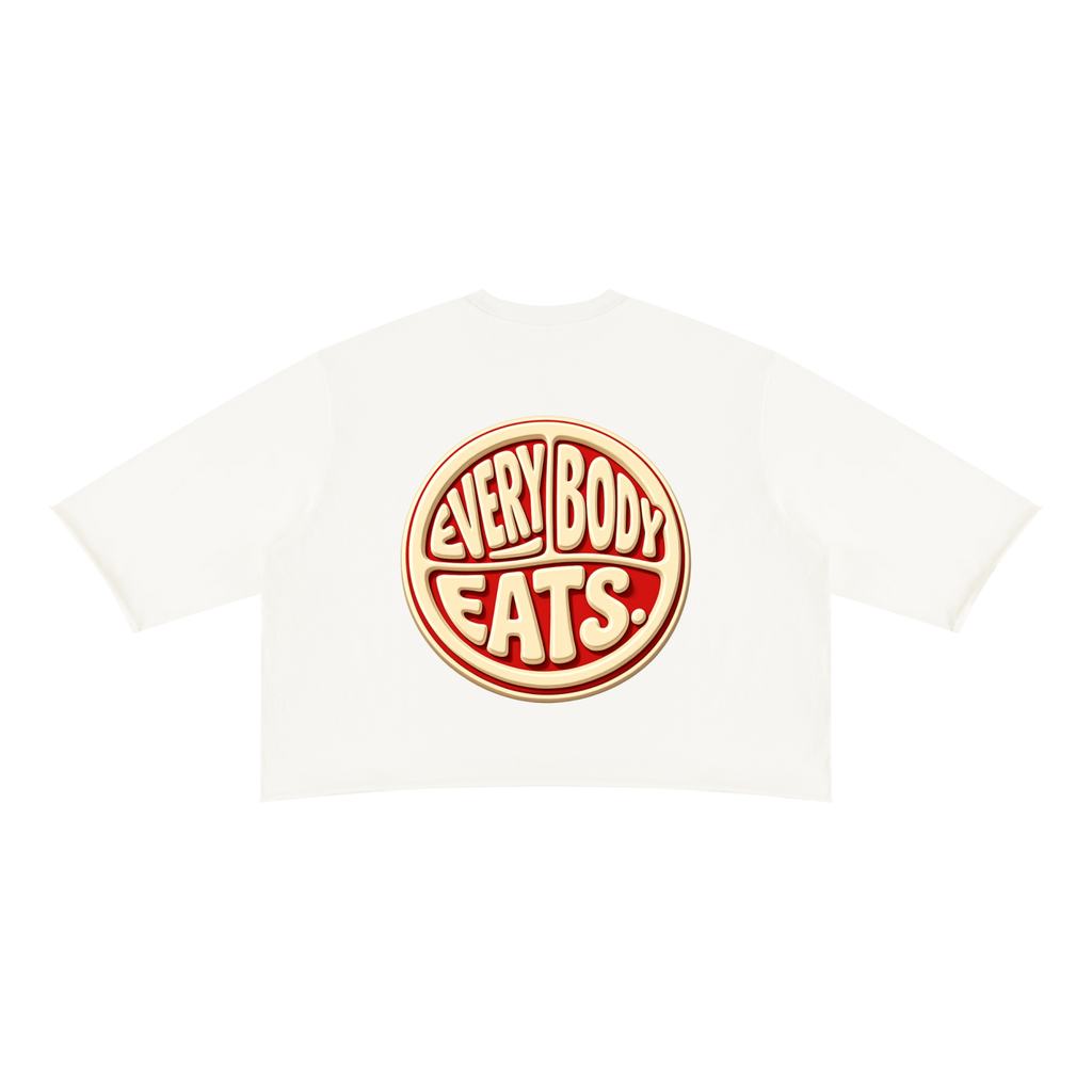 EVERYBODY EATS: CHERRY VANILLA COKE - Unisex Mineral Wash Raw Hem Boxy T-Shirt