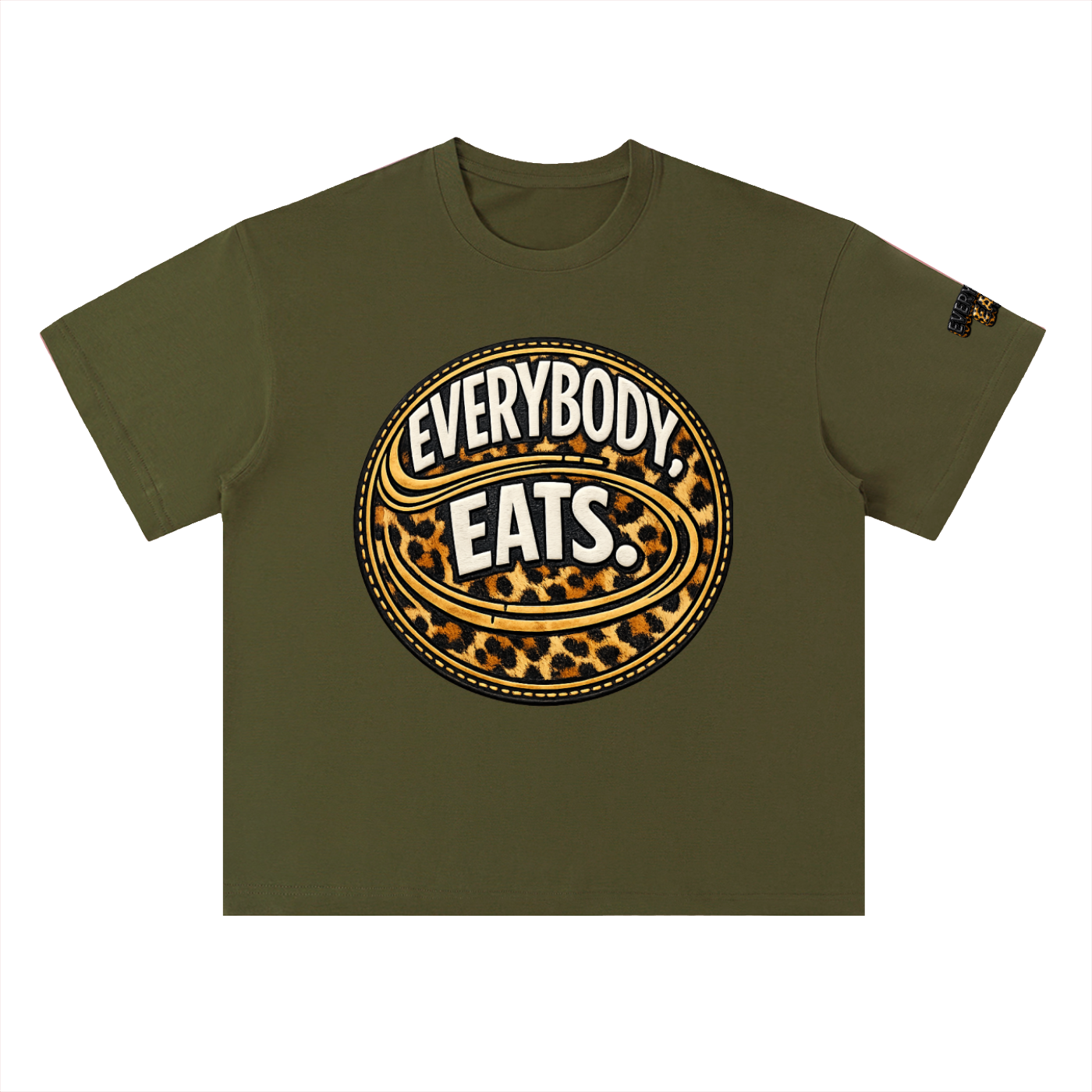 EVERYBODY EATS: CHEETAH - Heavyweight Drop Shoulder Cotton T-Shirt
