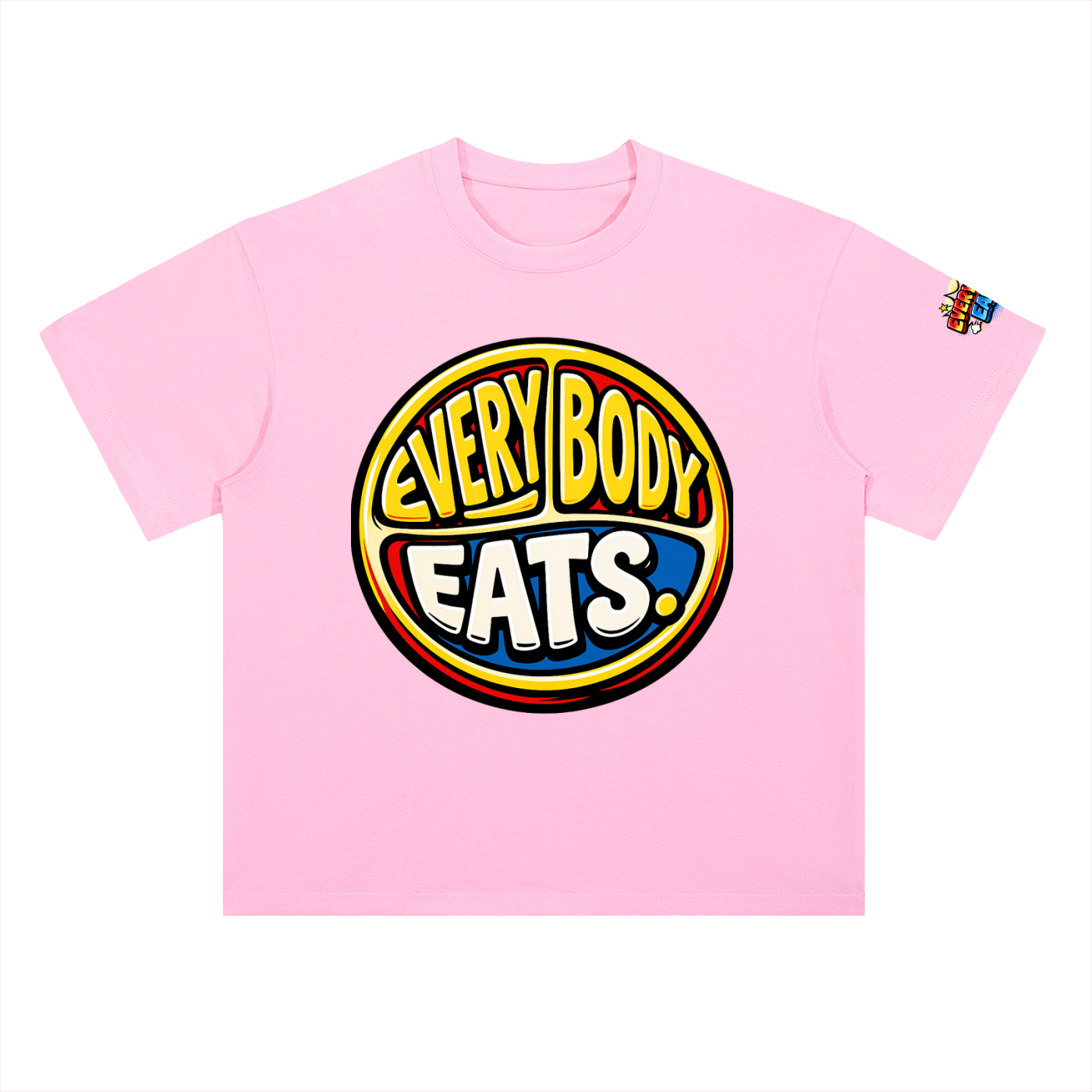 EVERYBODY EATS: COMIC STRIPS - Heavyweight Drop Shoulder Cotton T-Shirt