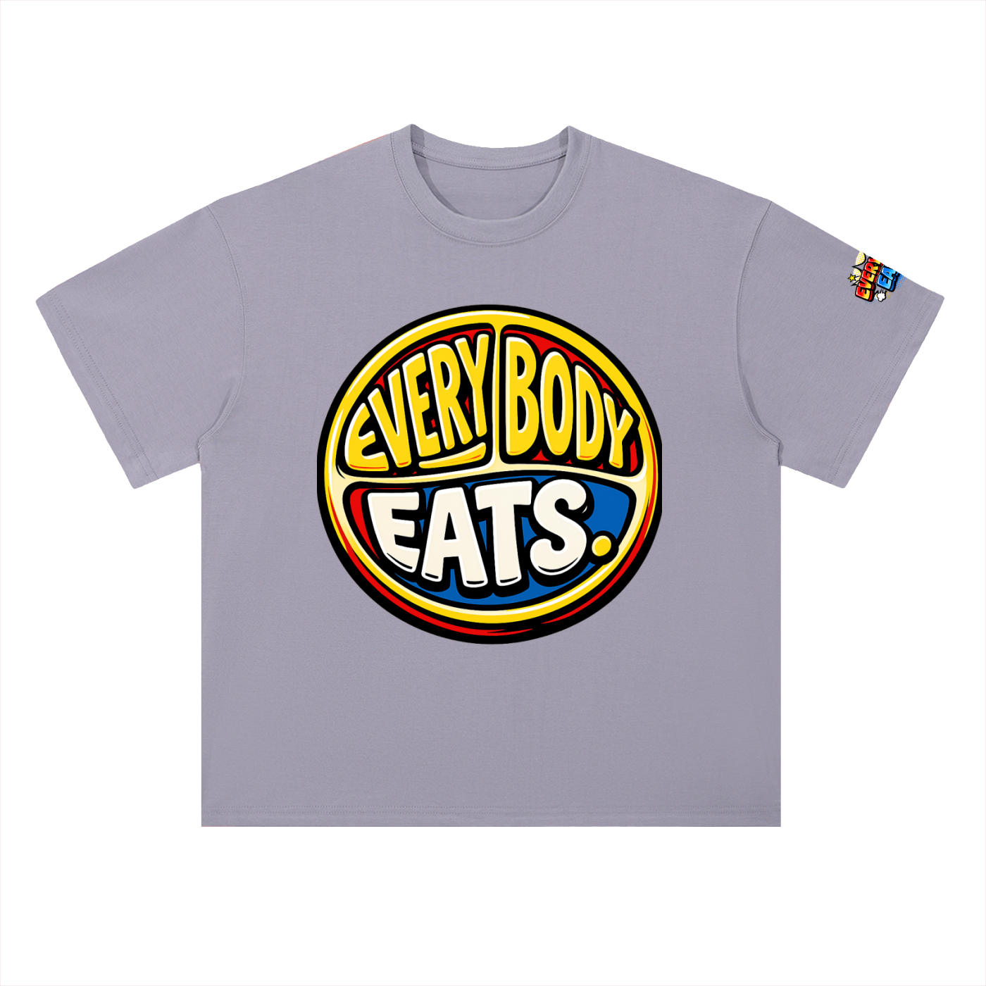 EVERYBODY EATS: COMIC STRIPS - Heavyweight Drop Shoulder Cotton T-Shirt