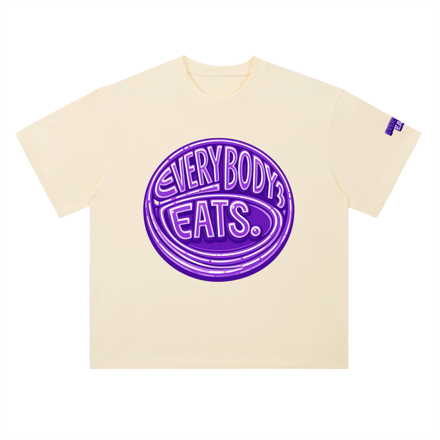 EVERYBODY EATS: BUTTERFLY PEAS - Heavyweight Drop Shoulder Cotton T-Shirt