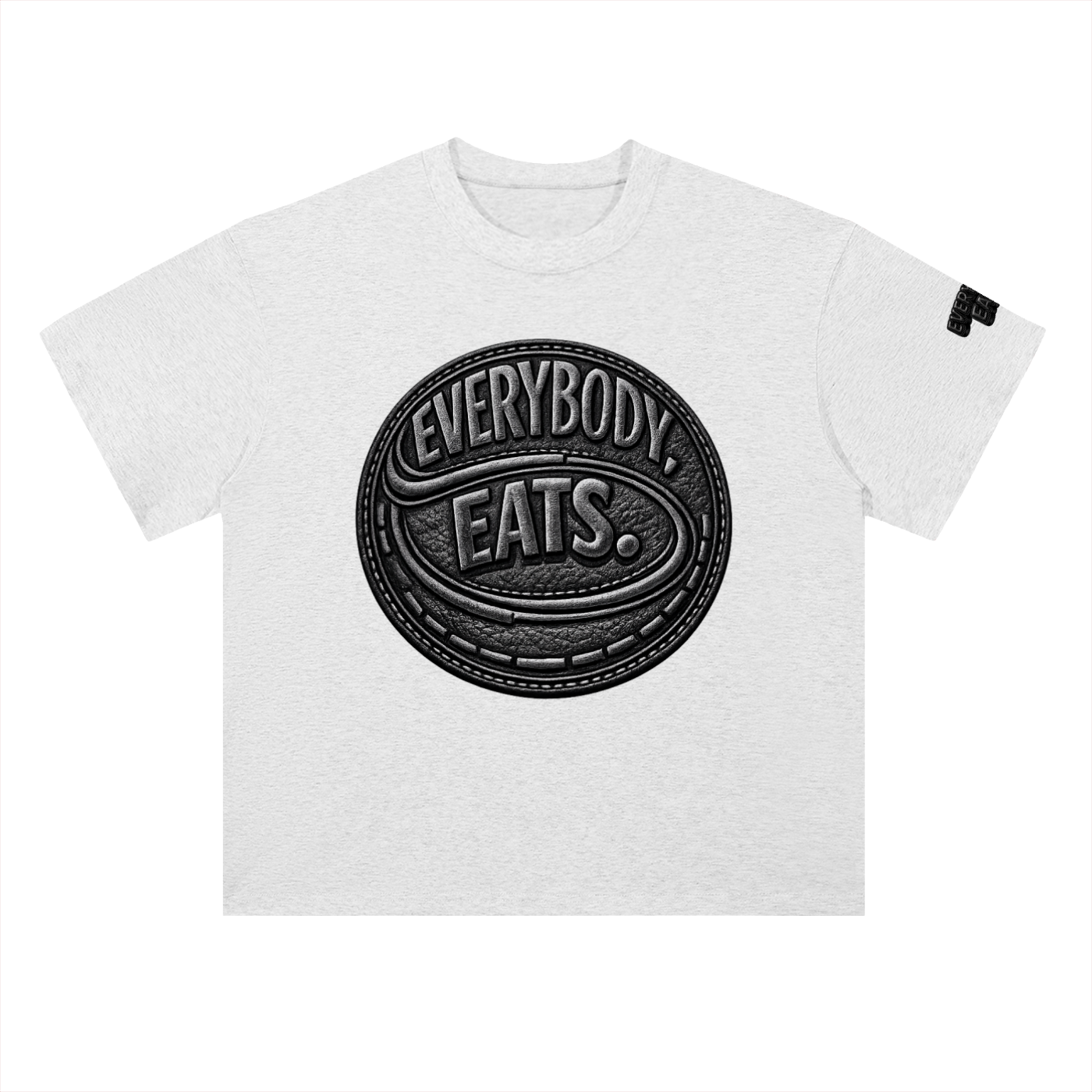 EVERYBODY EATS: LEATHER - Heavyweight Drop Shoulder Cotton T-Shirt