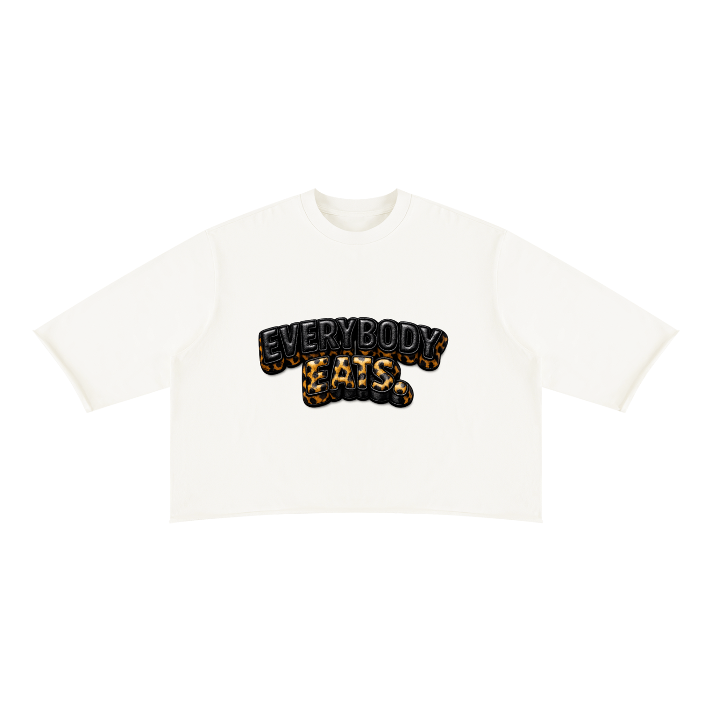 EVERYBODY EATS: CHEETAH - Unisex Mineral Wash Raw Hem Boxy T-Shirt