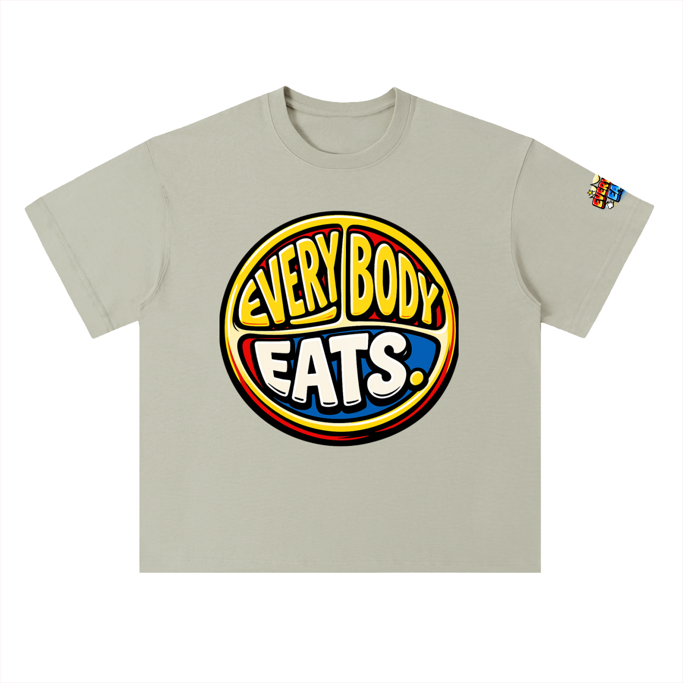 EVERYBODY EATS: COMIC STRIPS - Heavyweight Drop Shoulder Cotton T-Shirt