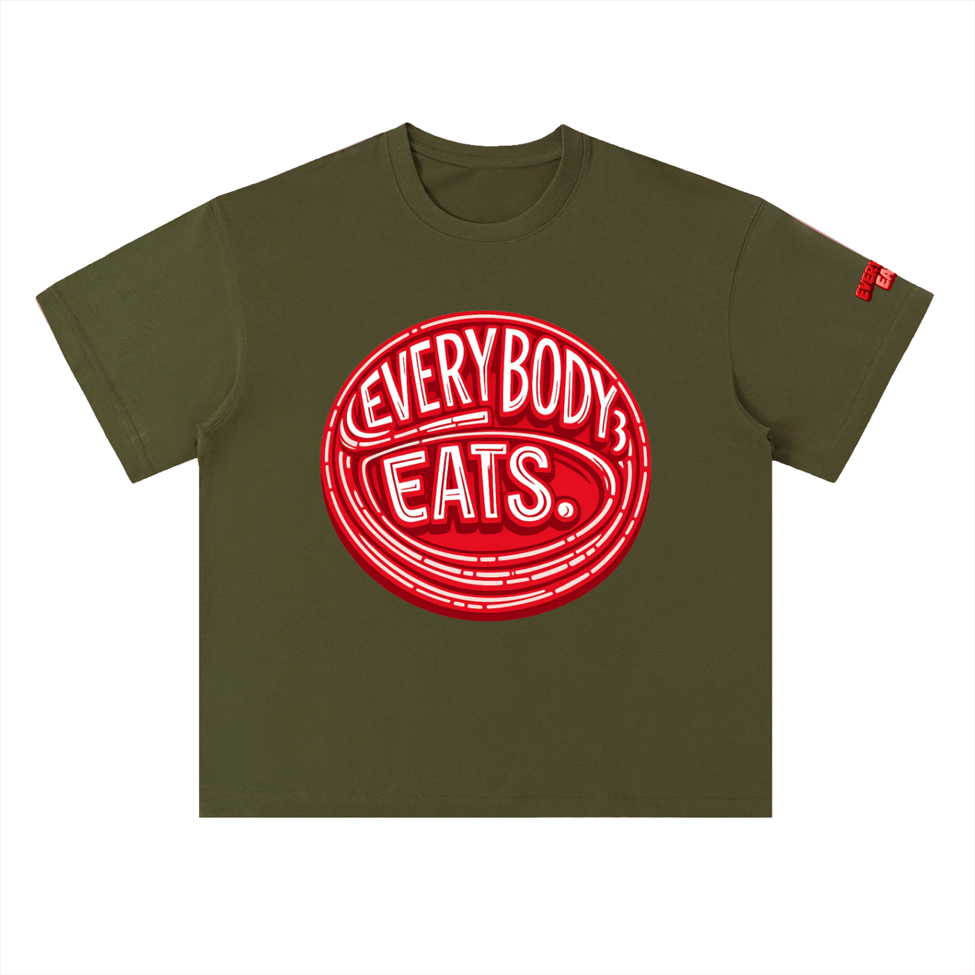 EVERYBODY EATS: MARACHINO - Heavyweight Drop Shoulder Cotton T-Shirt