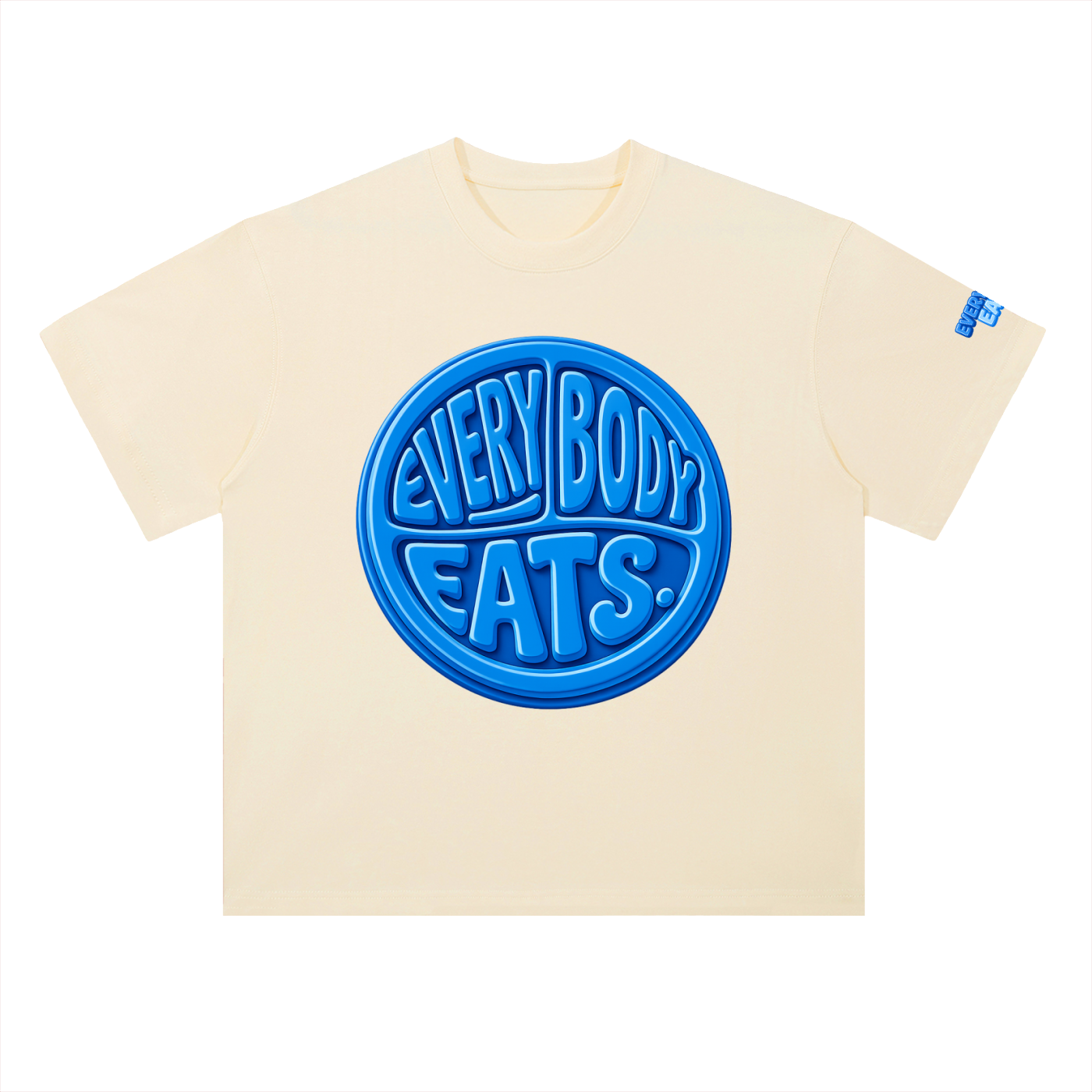 EVERYBODY EATS: BLUEBERRIES - Heavyweight Drop Shoulder Cotton T-Shirt