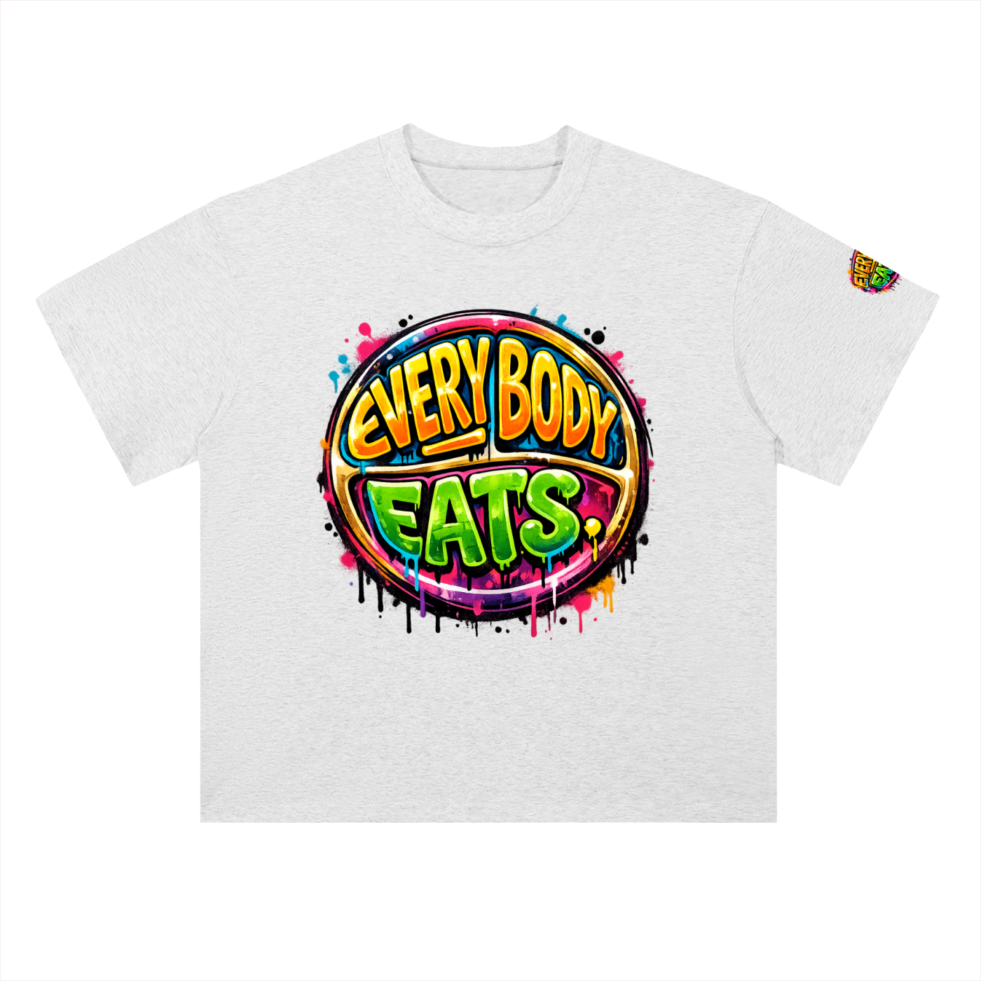 EVERYBODY EATS: PAINT - Heavyweight Drop Shoulder Cotton T-Shirt