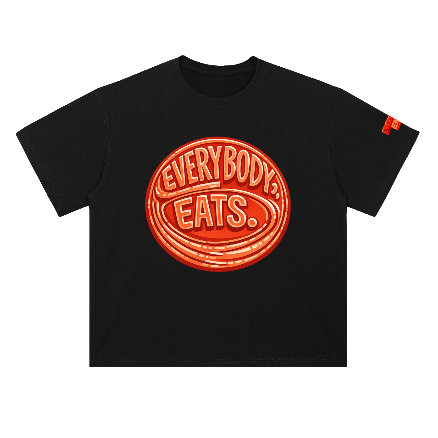 EVERYBODY EATS: AT SUNDOWN - Heavyweight Drop Shoulder Cotton T-Shirt