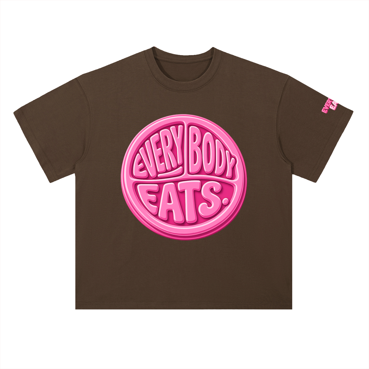 EVERYBODY EATS: BUBBLEGUM - Heavyweight Drop Shoulder Cotton T-Shirt