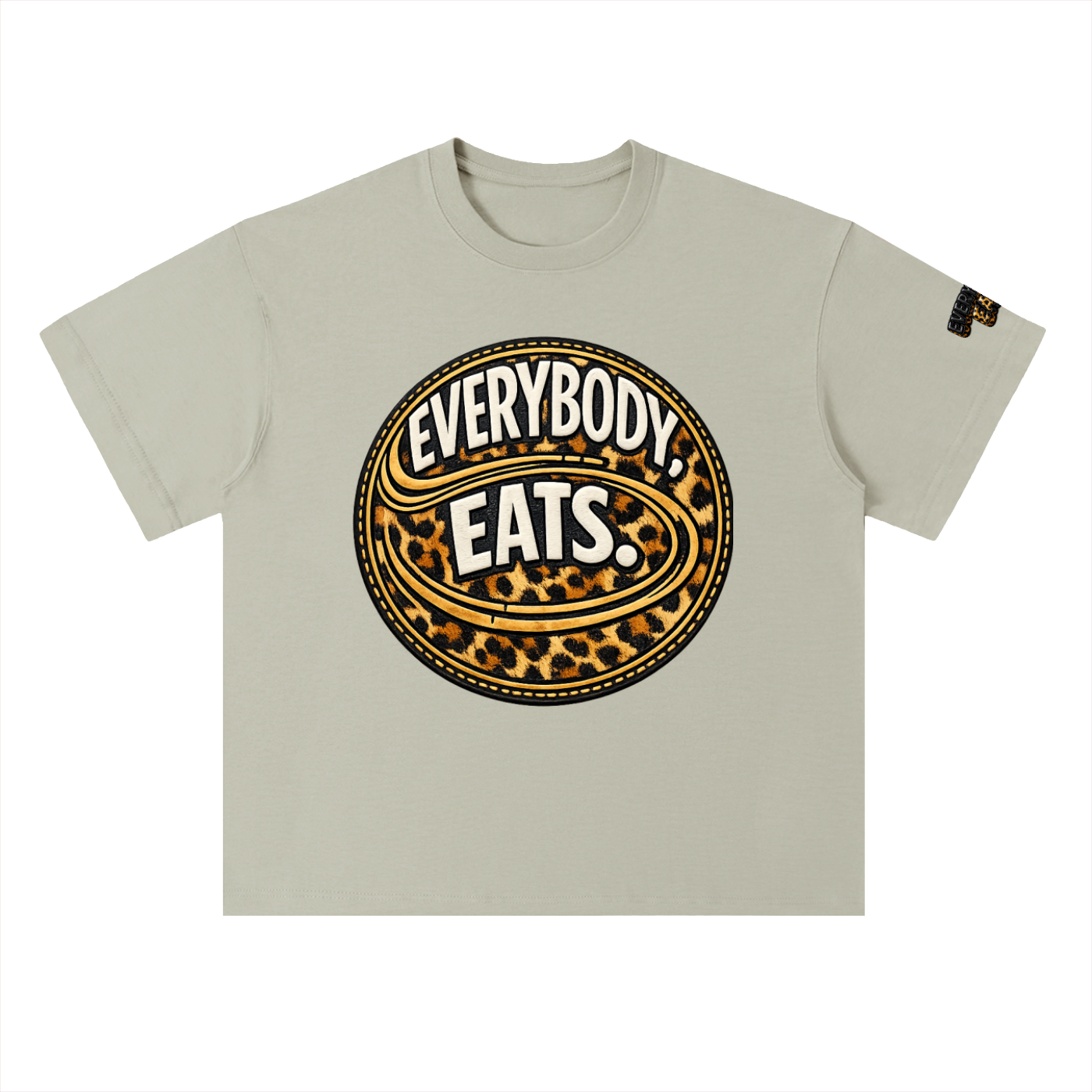 EVERYBODY EATS: CHEETAH - Heavyweight Drop Shoulder Cotton T-Shirt