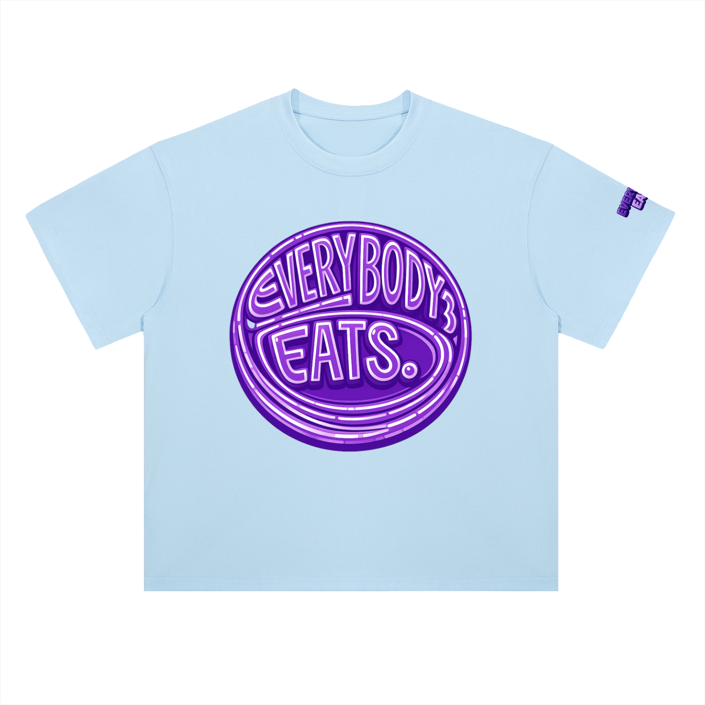 EVERYBODY EATS: BUTTERFLY PEAS - Heavyweight Drop Shoulder Cotton T-Shirt