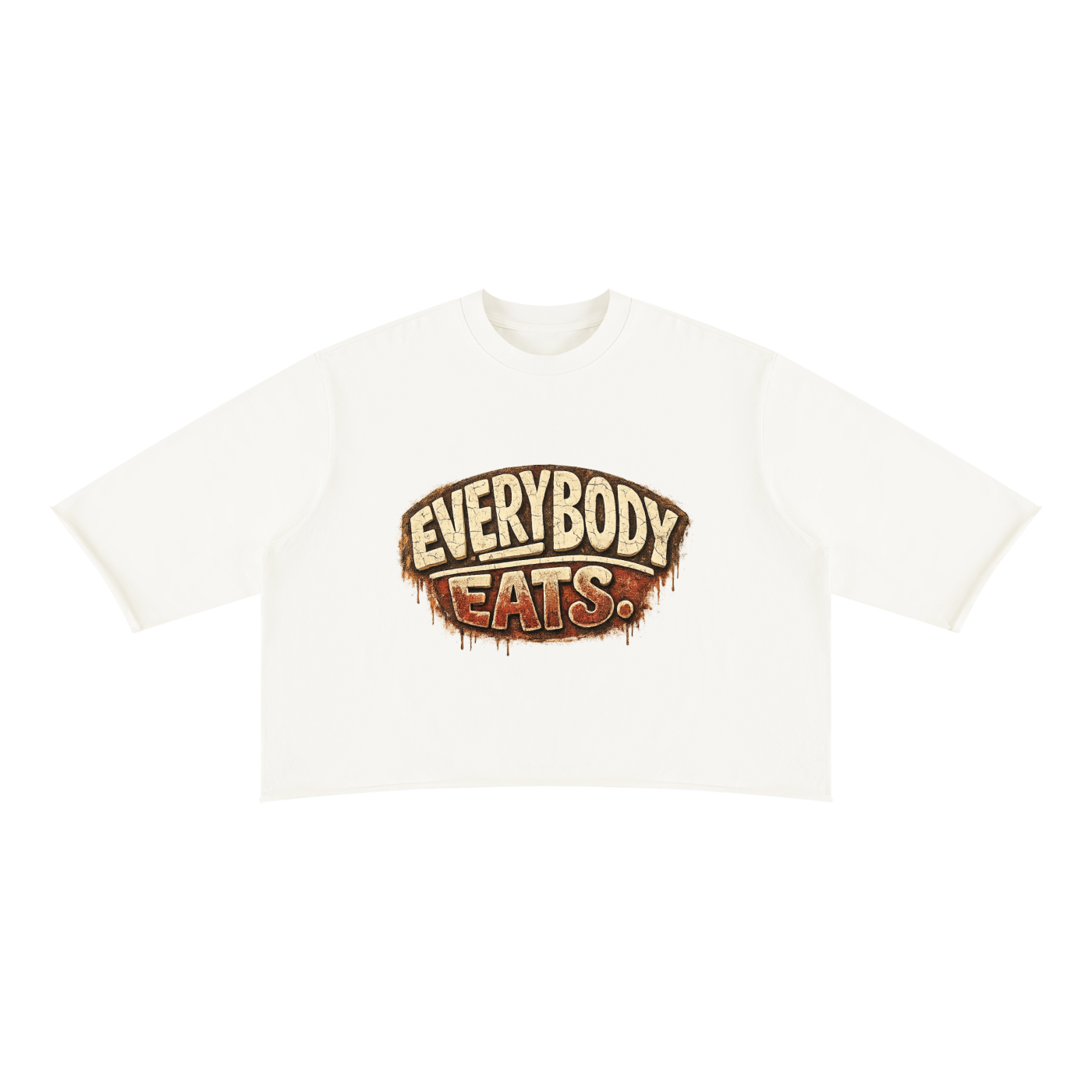 EVERYBODY EATS: DIRT - Unisex Mineral Wash Raw Hem Boxy T-Shirt
