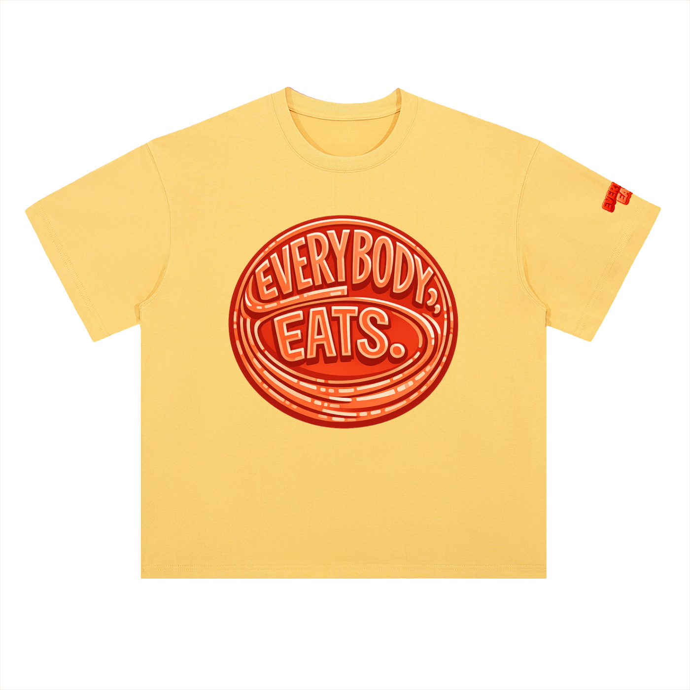 EVERYBODY EATS: AT SUNDOWN - Heavyweight Drop Shoulder Cotton T-Shirt