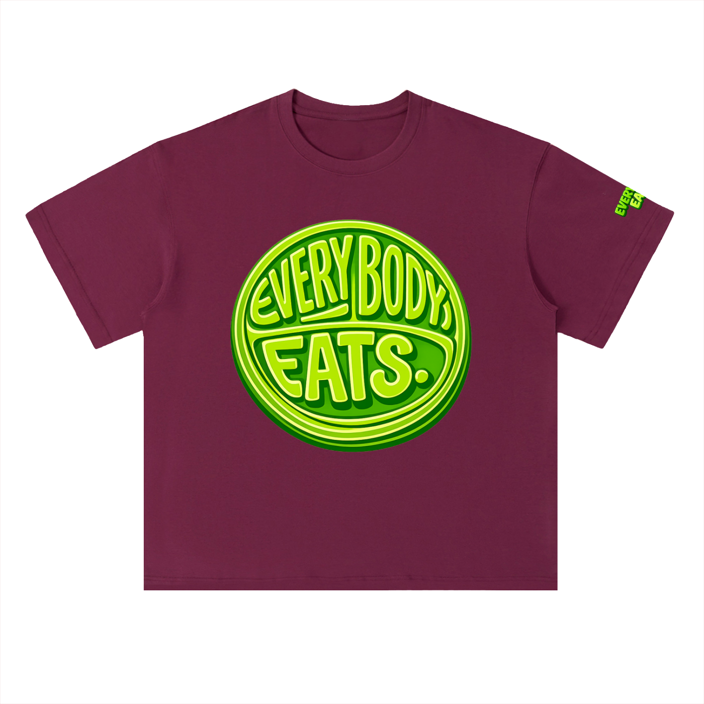 EVERYBODY EATS: LIME - Heavyweight Drop Shoulder Cotton T-Shirt