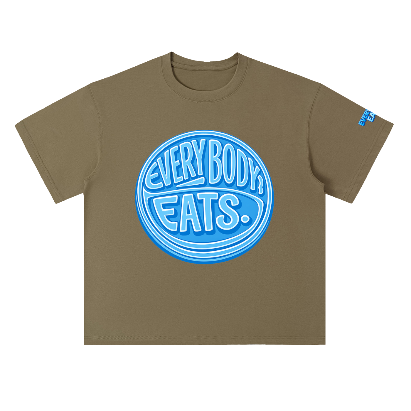 EVERYBODY EATS: BLUE SKY - Heavyweight Drop Shoulder Cotton T-Shirt