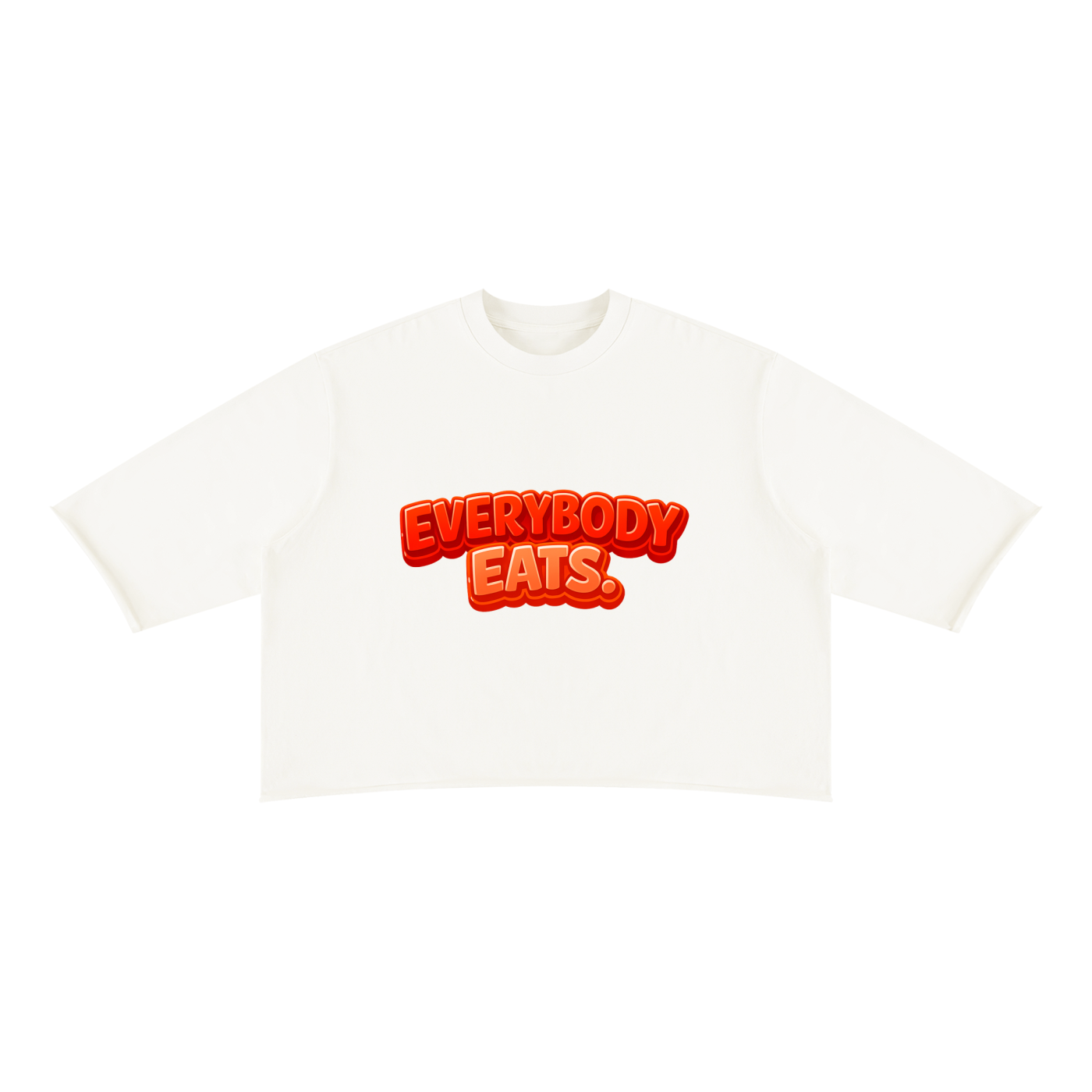 EVERYBODY EATS: AT SUNDOWN - Unisex Mineral Wash Raw Hem Boxy T-Shirt