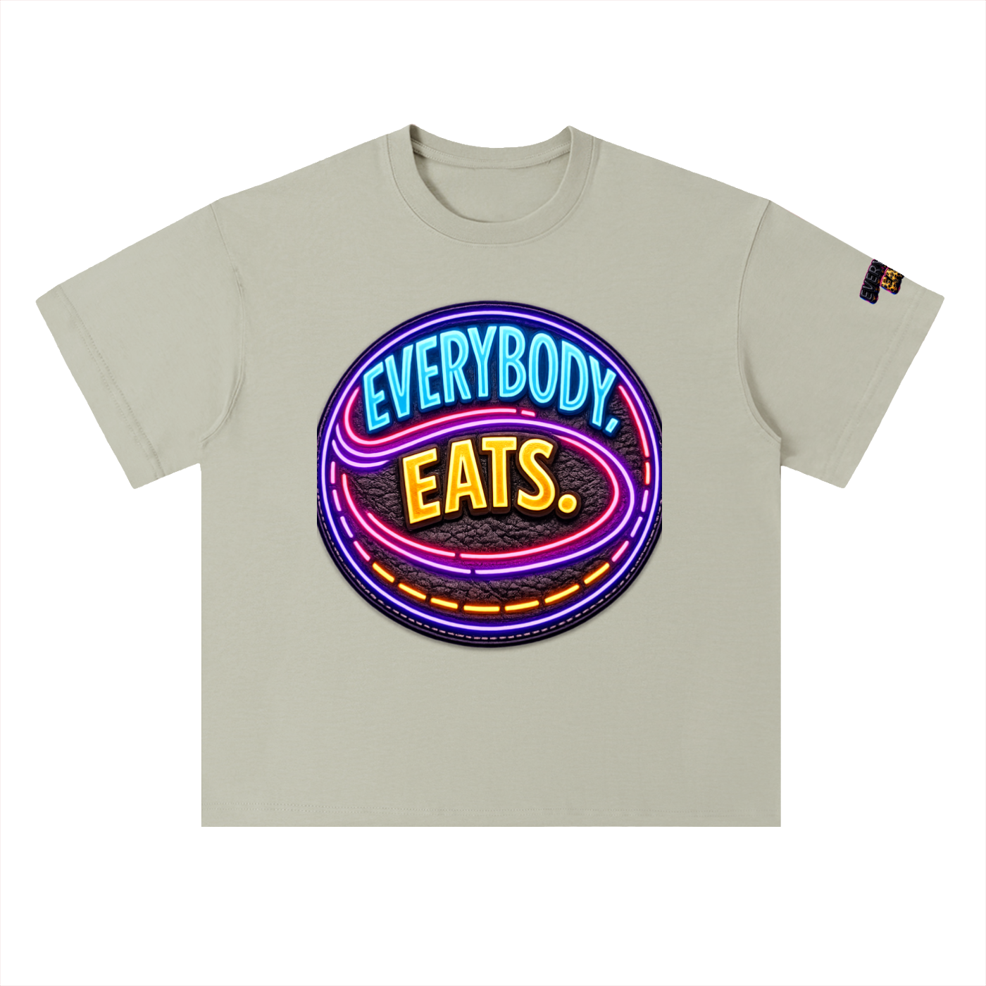 EVERYBODY EATS: LED - Heavyweight Drop Shoulder Cotton T-Shirt